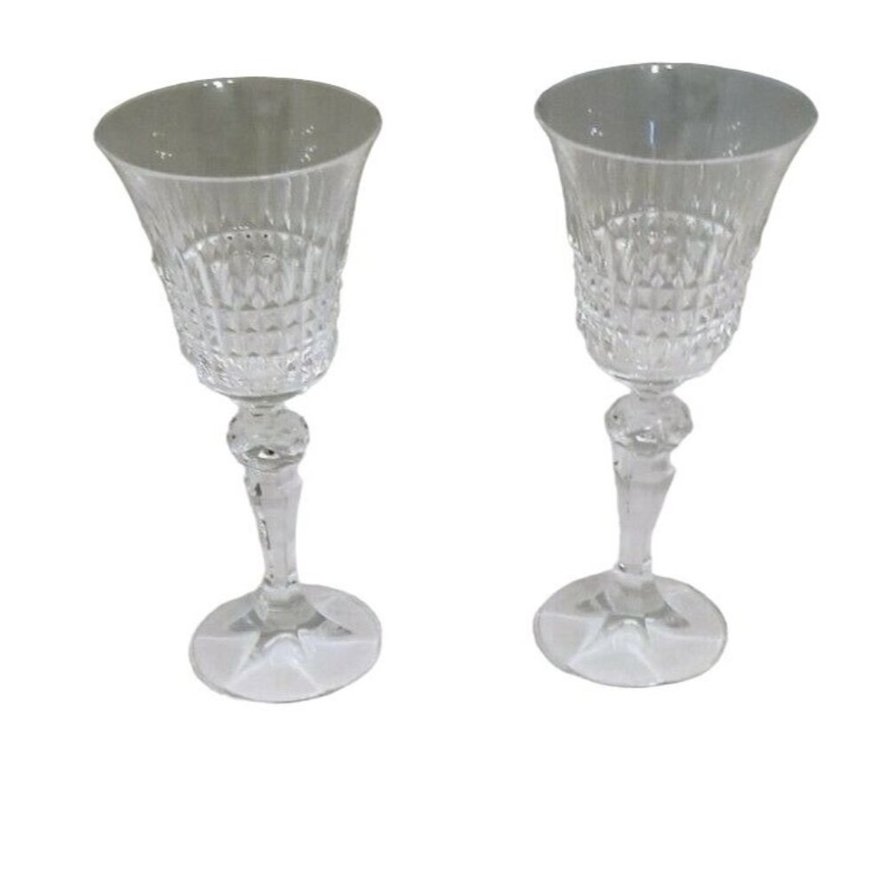 2x  Stratford Bohemia Crystal Crystalex 6” Cordial Goblet Glass